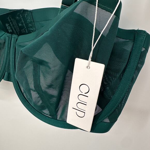 CUUP NWT The Balconette Mesh Bra in Serpentine // 40E - Picture 2 of 7